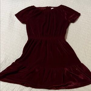 GAP Kids Girls Rich Burgundy Velvet Dress Size medium (8)
